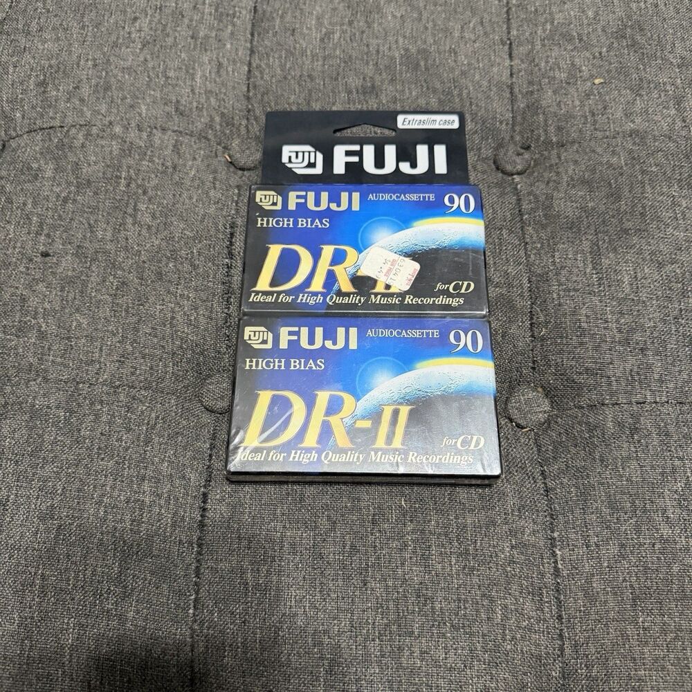 Fuji DR-II 90 Minute Blank Audio Cassette 2-Pack New